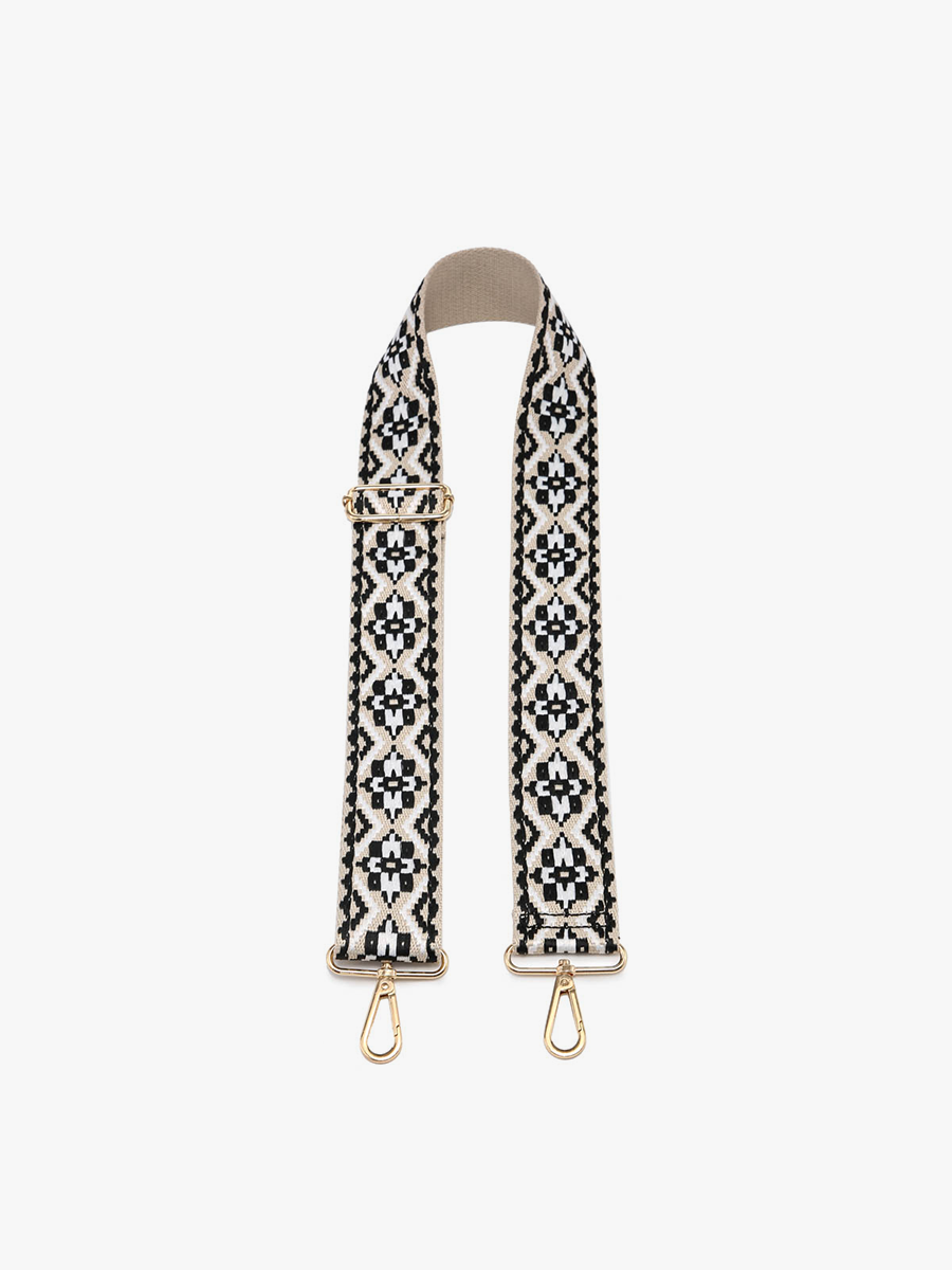 Tribal Guitar Strap: BLACK/WHITE