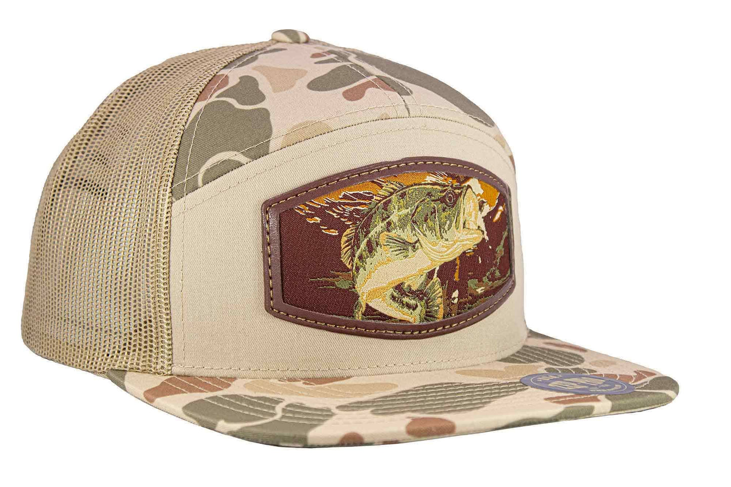 Bass Woven Patch Old School Camo Hat.: MOS Bottomland/Loden
