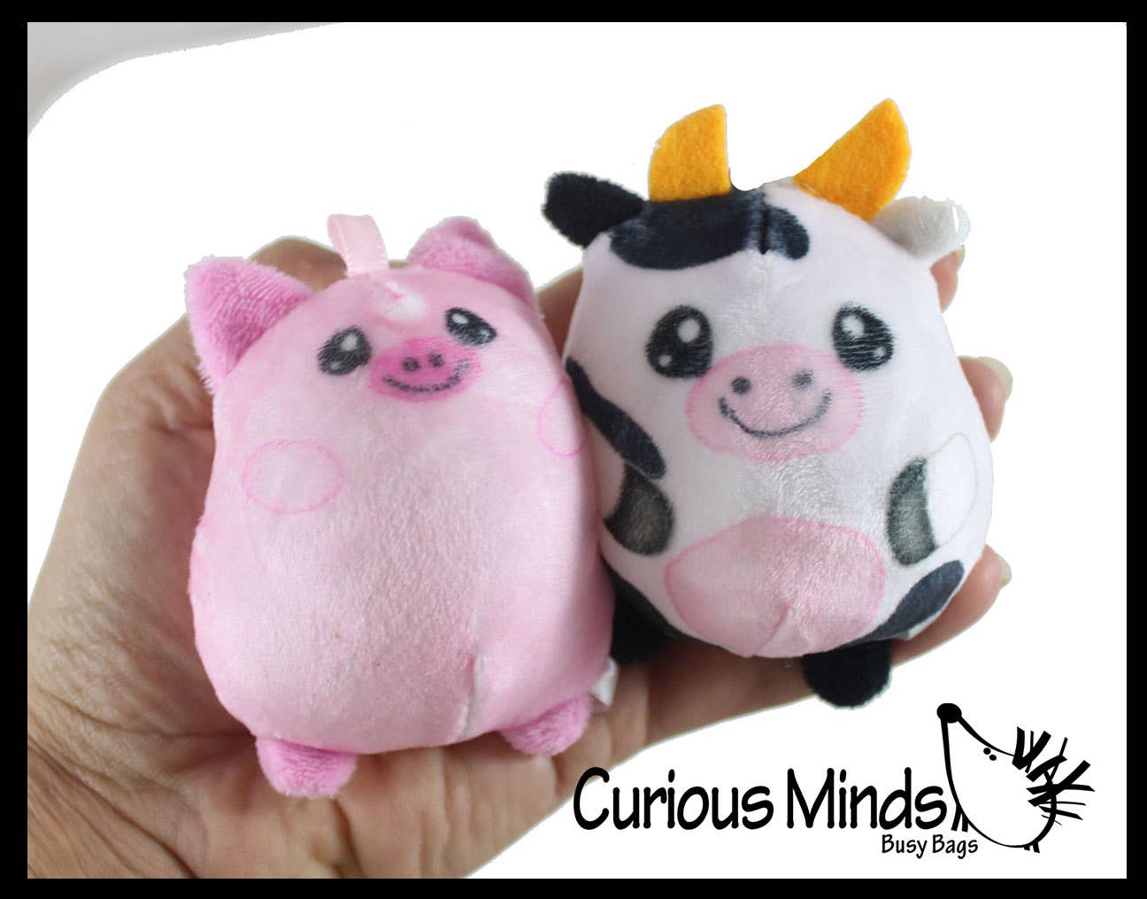 1 Plush Farm Animal Sugar Ball - Thick Glue/Gel Stretch Ball