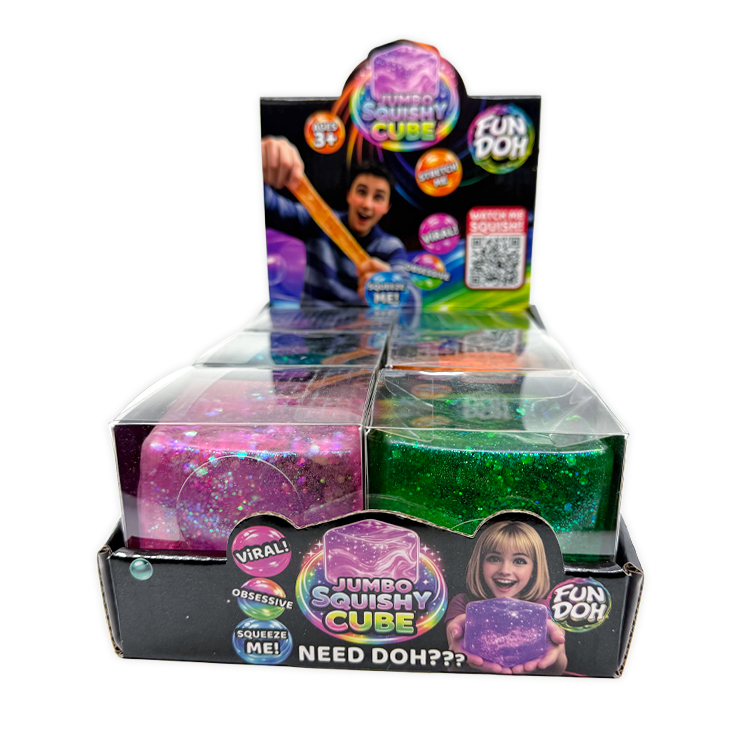 Fun Doh JUMBO Swirl Squishy Cube | Viral Assortment