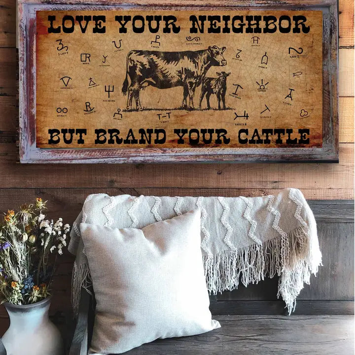 Brand Your Cattle (Angus) - 14.5" x 30" Rectangle Artwork Medium