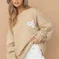 32372T - French Terry Graphic Pullover Sweatshirt: TAUPE / SMALL