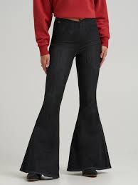 Women Wrangler x Lainey Wilson Pull On Bell Bottoms in Washed Black