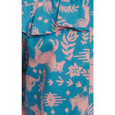 Wrangler Toddler BABY/ TODDLER Cyan Blue & Pink Floral Horse Print Long Sleeve Western Shirt