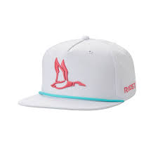 FIELDSTONE Roost White w/ Pink Duck Canvas Rope Hat (RH-R-154)