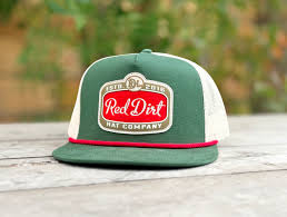 Red Dirt Mens Gitty Up Flat Cap Green/Khaki - RDHC520