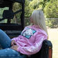 Lazy J Ranch Iron Horn Long Sleeve Hoodie - Pink