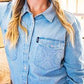 Hooey Ladies Chambray Denim Long Sleeve Shirt