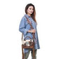 American Darlin Women's Briefcase Leather Brown Handbag