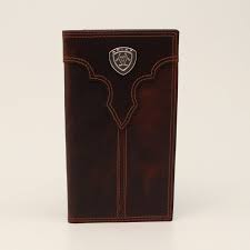 ARIAT CENTER BUMP SHIELD BROWN RODEO WALLET
