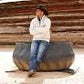 Cinch Men's 1/4 Zip Cream/Brown Sweater - MWK1080013