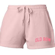 Old Row Women's Rad Chick Sweat Shorts-(BLUSH)(SAGE)(GREY)