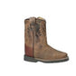 Smoky Mountain Boots Brown Crackle Autry Boot for Toddlers 3662T