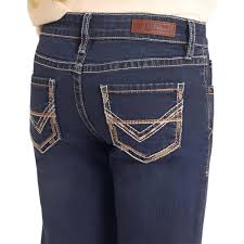 Rock & Roll Denim Girl's Pearl Stitch Bootcut Jeans