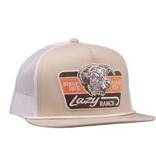 Lazy J Ranch Tan & White Texas Rust Classic Rope Trucker Hat
