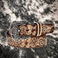 Hooey "Flora" Original Hooey Ladies Belt Natural/Brown/Red w/Floral