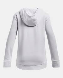 Under Armour Girls Fleece® Big Logo Hoodie White/Mystic Magenta