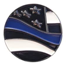 AMERICAN HAT MAKER Flag Blue Line | Magnetic Hat Pin