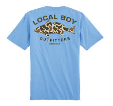 LOCAL BOY Vintage Redfish T-Shirt-BLUE