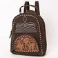American Darling Chocolate Boot Stitch with Tooling Backpack