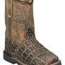 Smoky Mountain Sanded Black/Brown Autry Toddler Leather Western Boots 3541T