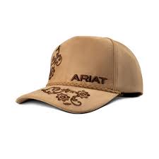 Ariat Ladies Paisley Embroidered Tan Snap Back Cap