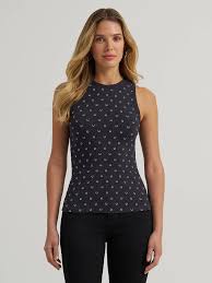 WRANGLER WOMENS Printed Slim Goddess Tank