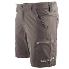 HUK Men's Next Level 10.5-inch Short-Overcast Grey or Khaki