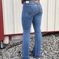Rock & Roll Ladies Mid Rise Medium Wash Signature Pocket Trouser