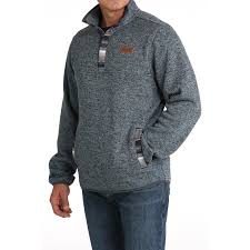 Cinch  Men's Pullover Sweater Blue