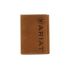 Ariat Trifold Vertical Debossed Medium Brown