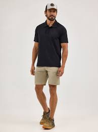 Wrangler ATG Men's Chesapeake Polo Shirt-Black