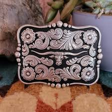 NOCONA"Dot Edge Longhorn" BELT BUCKLE 37586