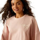 ARIAT WOMENS CANVAS OVERSIZED LS TSHIRT