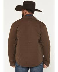 Kimes Ranch Men's Dickson Quilted Shirt Jacket DARK BROWN