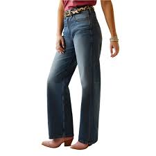 Ariat Women's Dark Wash Ultra High Rise Tomboy Relaxed Straight Denim Jeans