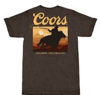 Coors T-Shirt Brown Mineral Wash