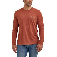 Wrangler Men's Long Sleeve Cowboy Back Graphic T-Shirt