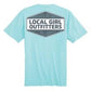 LOCAL GIRL Blue Tropics Diamond Crest SS Tee