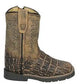 Smoky Mountain Sanded Black/Brown Autry Toddler Leather Western Boots 3541T