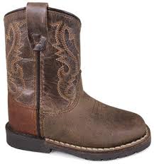Smoky Mountain Boots Brown Crackle Autry Boot for Toddlers 3662T