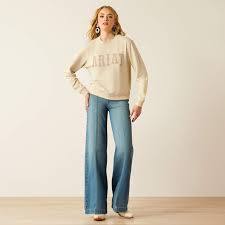Ariat Ladies Beige Essential Crew Sweatshirt Summer Sand