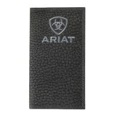 Ariat Rodeo Bullhide Black Embroidered Wallet