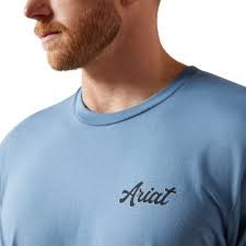 Ariat® Men's S/S Coronet Blue Ariat Cattle Co. T-Shirt
