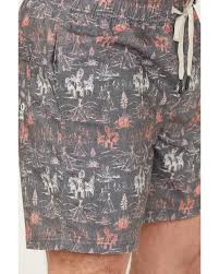 Hooey  "Bigwake" Multi Color Comanche Charcoal Print Board Short