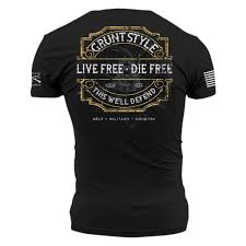 GRUNT STYLE Live Free, Die Free - Black - Grunt Style Tee