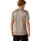 ARIAT MEN'S All Over Print Heathered Fitted Polo-OFF WHITE DESERT PRINT