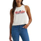 Wrangler Womens Graphic Festival Crop Tank Top Egret - 112375847