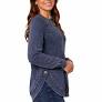 COTTON & RYE OUTFITTERS The Charlotte Garment Dyed Sweater-Blue