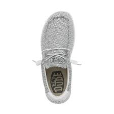 HEY DUDE WALLY SOX STONE WHITE